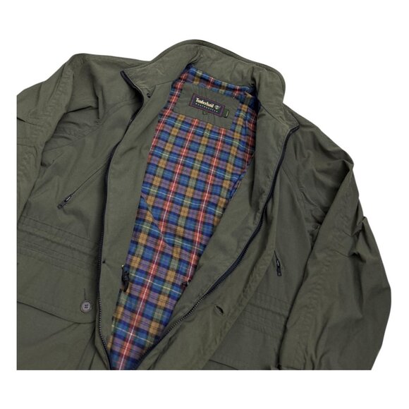 TIMBERLAND Vintage 90s Weathergear Green Casual Jacket Mens Large - Picture 4 of 6
